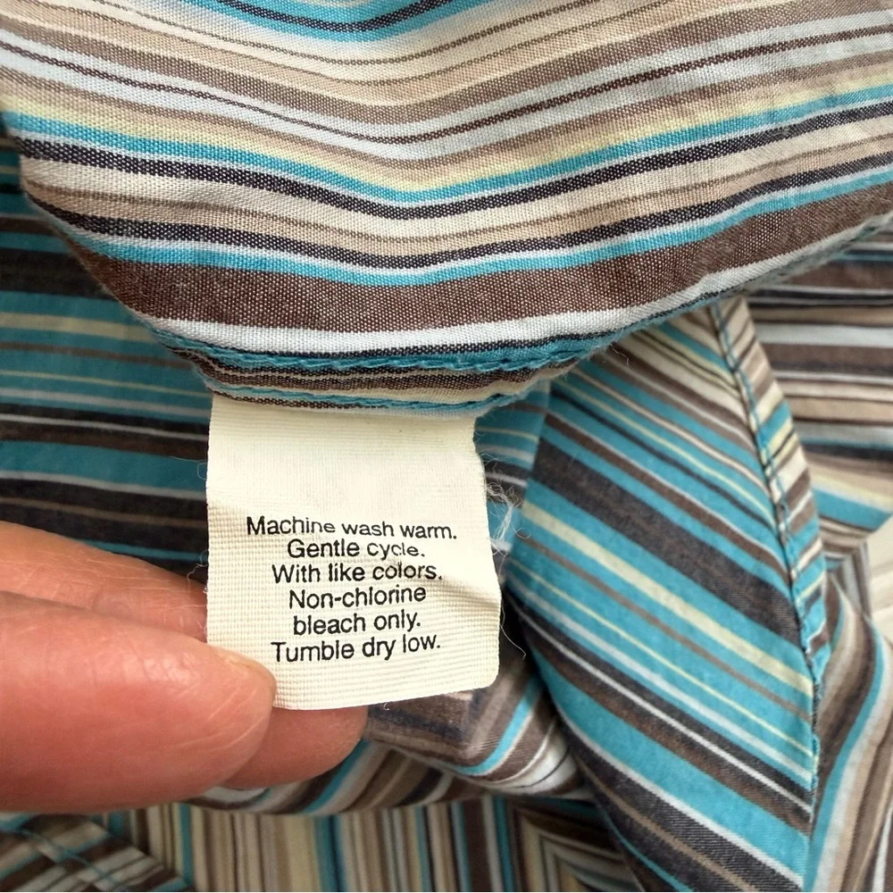 J. Crew Men’s Size XXL Multicolor Stripes Button Down Long Sleeve Shirt Cotton